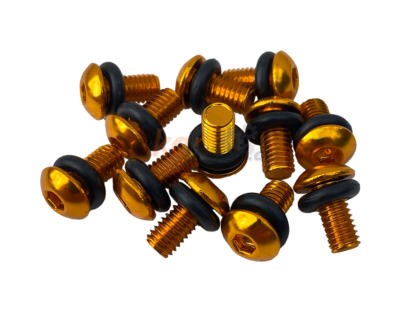 Felgensicherungsschraube M5 mit O-Ring - 12 Stück (gold)