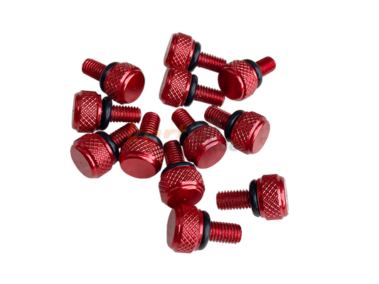 Felgensicherungsschraube M5 mit O-Ring - 12 Stück (rot)